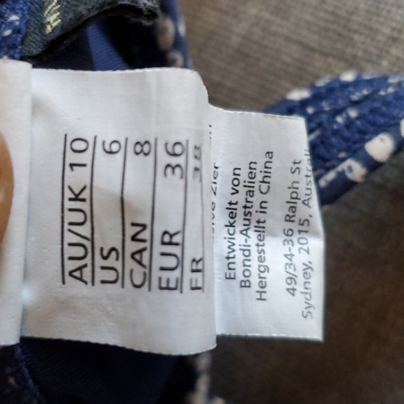 Niptuck swim blue cream women bathing suit swimsuit size 6 - Picture 7 of 8